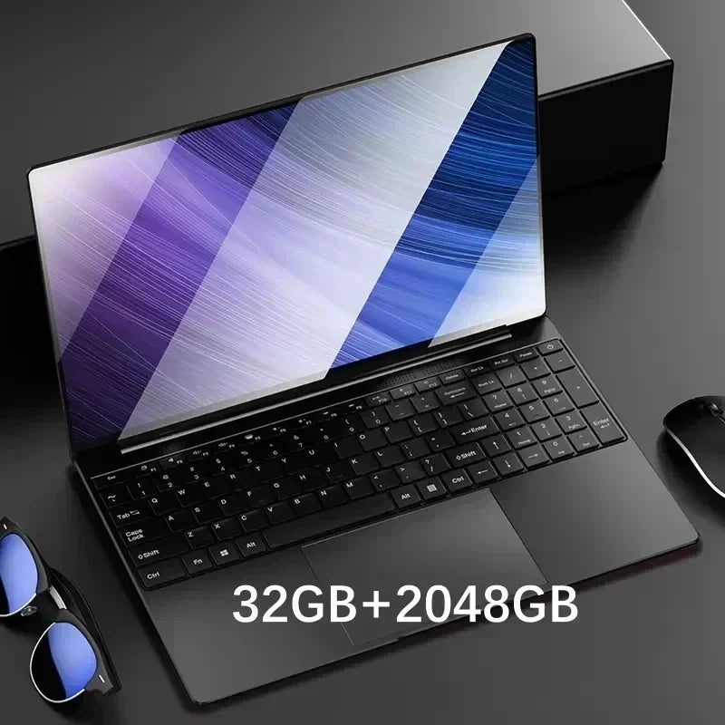 2025 Laptop 15.6 Inch 32GB Ram DDR4 2TB SSD Windows 11/10 Notebook Pc Gamer Intel N5095 Office Computer WIFI Backlit Fingerprint