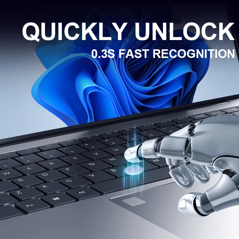 2025 15.6" Windows 11 Pro Laptop Computer Intel Core i7 8500Y 16GB 1TB Laptops Office Computer Fingerprint Unlock Notebook PC