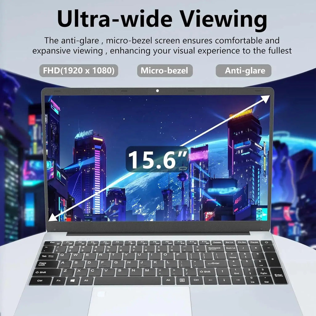 2025 15.6" Windows 11 Pro Laptop Computer Intel Core i7 8500Y 16GB 1TB Laptops Office Computer Fingerprint Unlock Notebook PC
