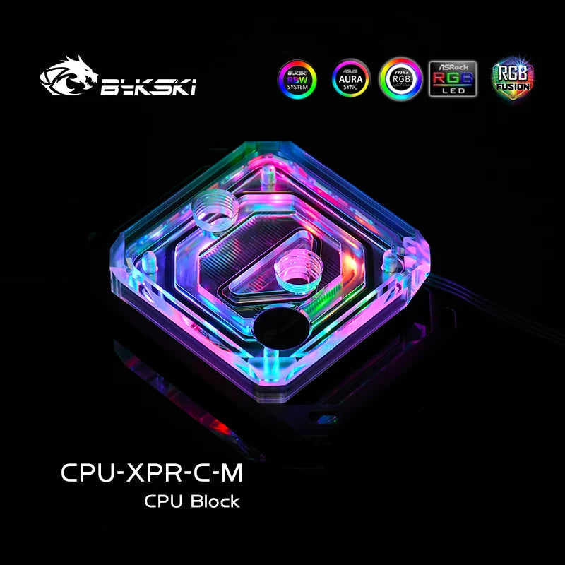 Bykski CPU Block Use for INTEL LGA115X 1200 1700 2011 /AMD Ryzen 3/5/7 X470 X570 Water Cooler Radiator CPU-XPR-C-M/CPU-XPR-C-I