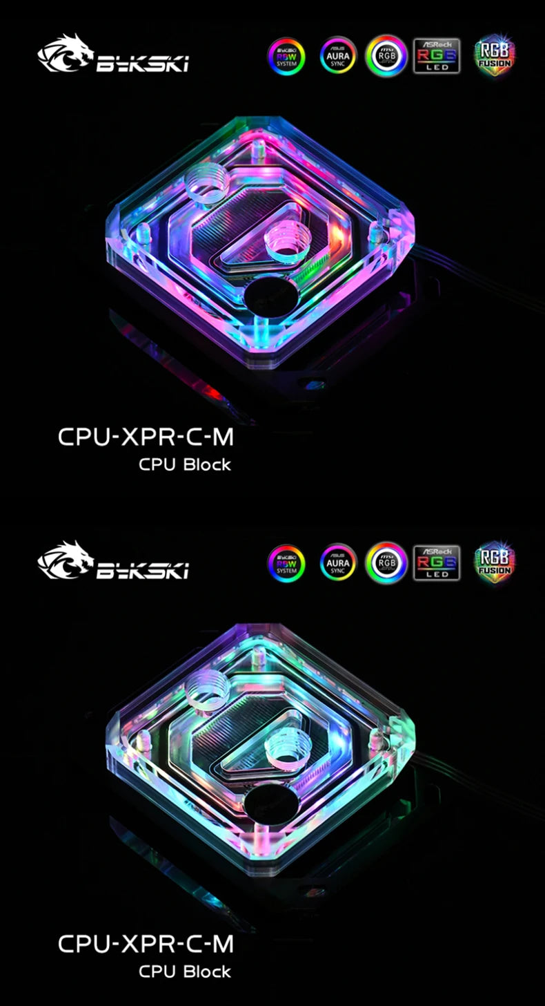 Bykski CPU Block Use for INTEL LGA115X 1200 1700 2011 /AMD Ryzen 3/5/7 X470 X570 Water Cooler Radiator CPU-XPR-C-M/CPU-XPR-C-I