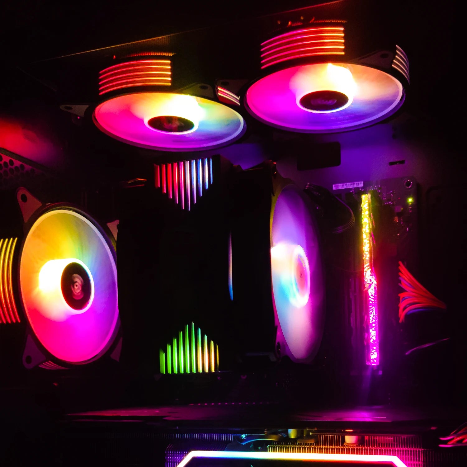 Aigo AR12 120mm pc gamer computer Case Fan RGB 12v Heatsink aura sync  Cooler argb Silent controller kit fan cooling ventilador
