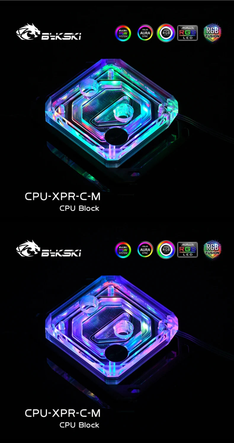 Bykski CPU Block Use for INTEL LGA115X 1200 1700 2011 /AMD Ryzen 3/5/7 X470 X570 Water Cooler Radiator CPU-XPR-C-M/CPU-XPR-C-I