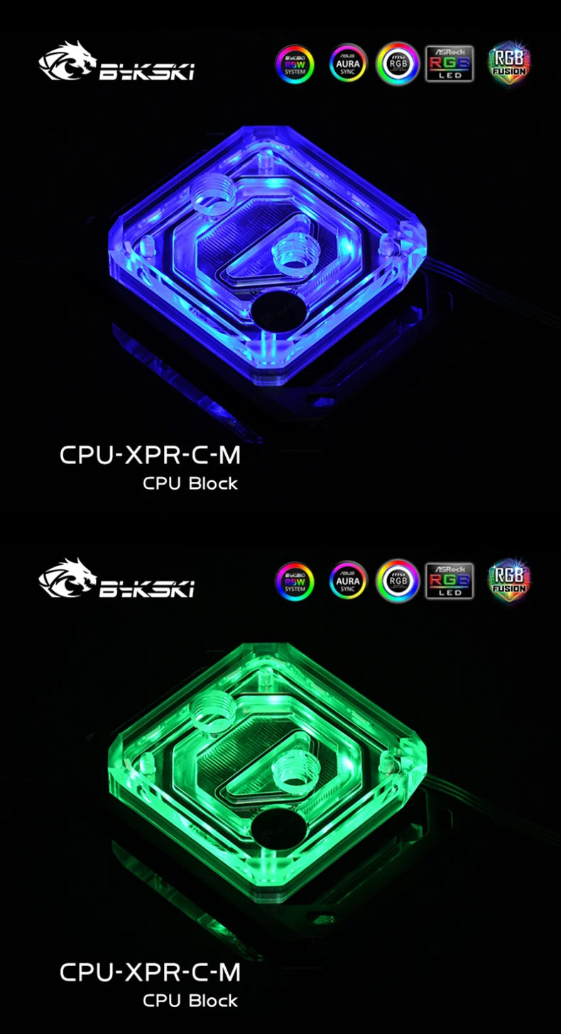 Bykski CPU Block Use for INTEL LGA115X 1200 1700 2011 /AMD Ryzen 3/5/7 X470 X570 Water Cooler Radiator CPU-XPR-C-M/CPU-XPR-C-I
