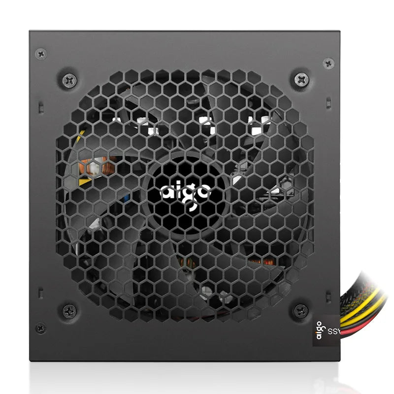 Aigo AK 500W PC PSU Power Supply Unit Black Gaming Quiet 120mm RGB Fan 24pin 12V ATX Desktop Computer Power Supply for BTC