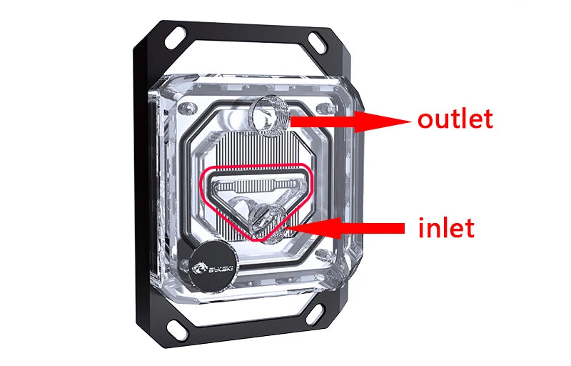 Bykski CPU Block Use for INTEL LGA115X 1200 1700 2011 /AMD Ryzen 3/5/7 X470 X570 Water Cooler Radiator CPU-XPR-C-M/CPU-XPR-C-I