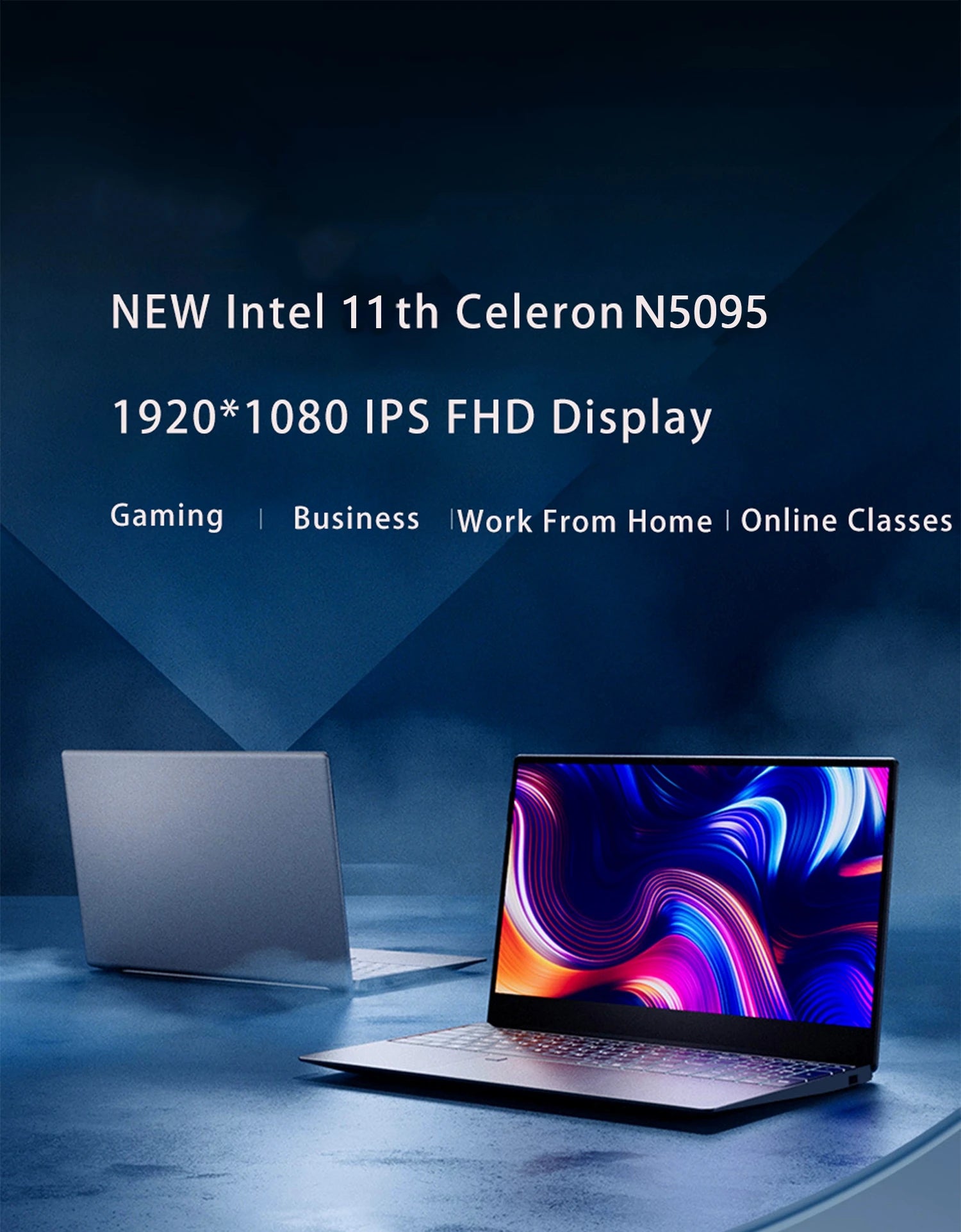 Cheap Celeron 11th N5095 Windows 10 11 Ram 16GB Rom 512GB 1TB 2TB SSD Computer 2.4G/5.0G Wifi Bluetooth Gaming Laptop