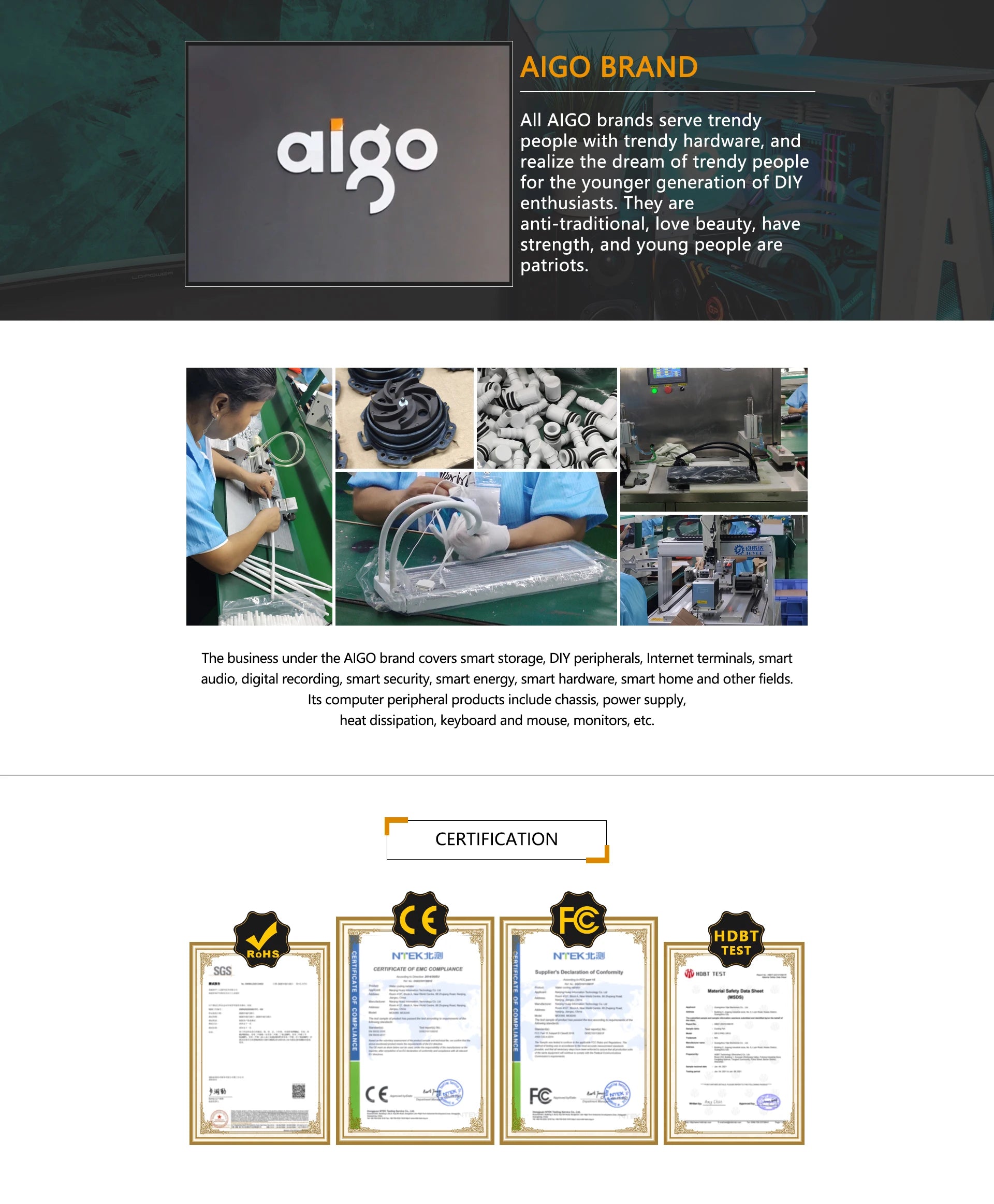 Aigo AK 500W PC PSU Power Supply Unit Black Gaming Quiet 120mm RGB Fan 24pin 12V ATX Desktop Computer Power Supply for BTC