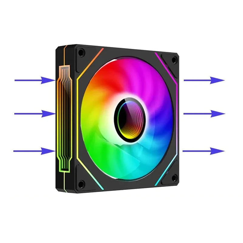 Computer Case Fan PRISM 4 PRO Mirror Cycle ARGB 120mm 4Pin PWM PC Quiet Cooling Fan Low Noise Chassis Fan