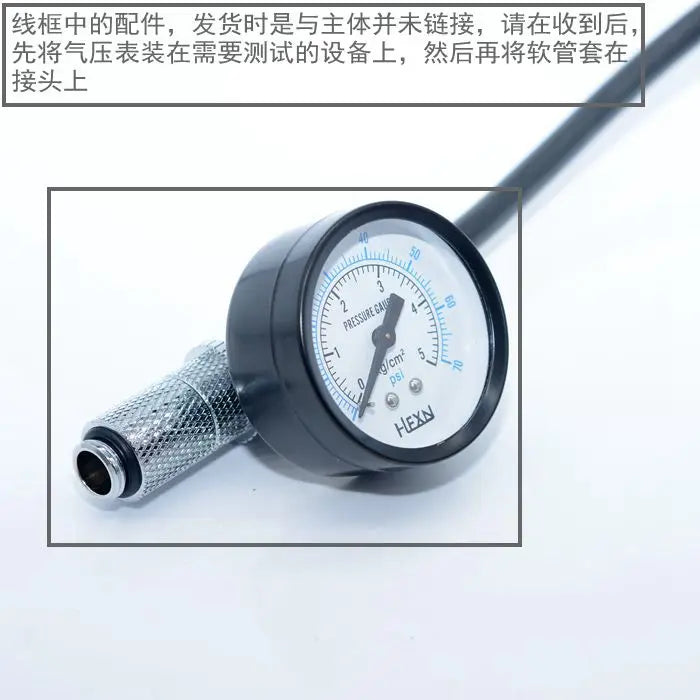 FREEZEMOD Computer Water Cooling System Air Pressure Leak Test Radiator Drain Box Dual Pressure Gauge QYCL-2P