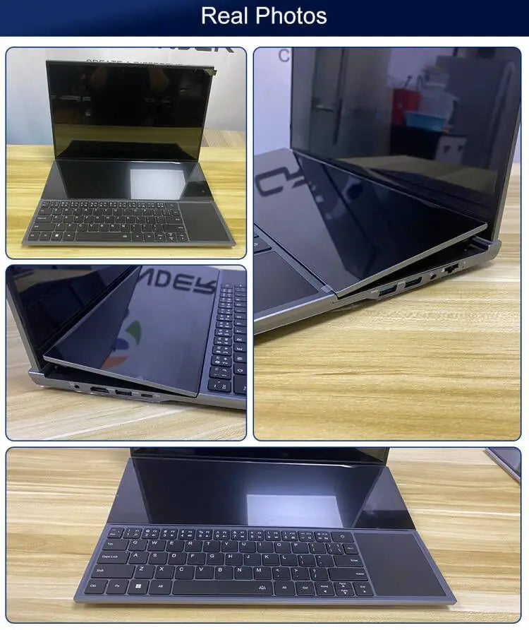 CRELANDER Dual Screen Laptop 16 Inch 2K + 14 Inch Touch Screen intel core  i7-9750 64GB RAM Zenbook Duo Laptop Gaming Notebook