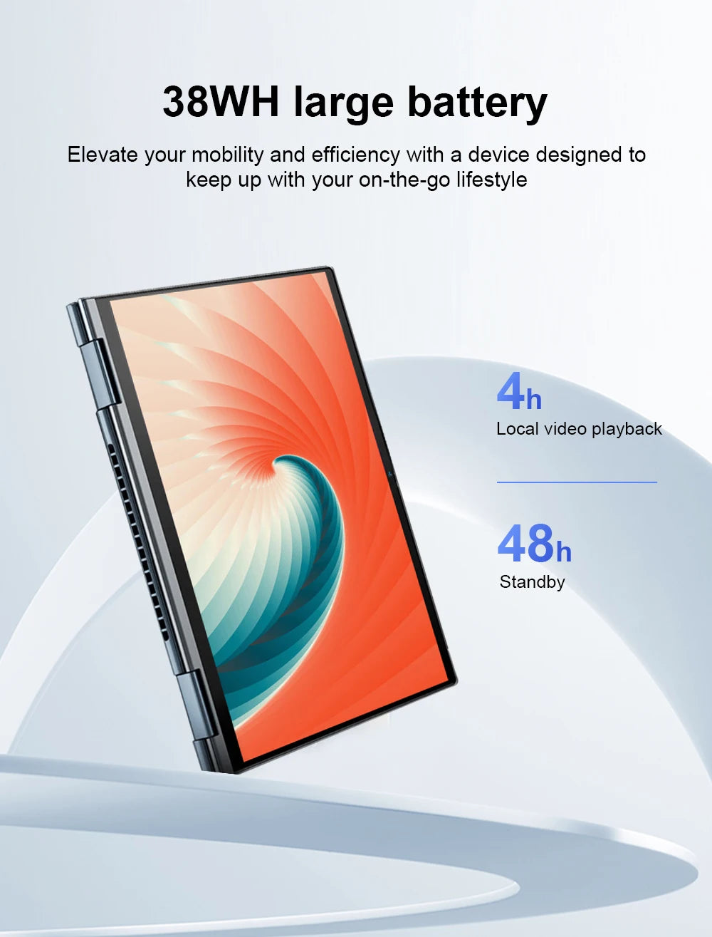 Ninkear YBOOK15 2 in 1 Laptop AMD Ryzen™ 3 3200U 15.6' 360° Flip FHD IPS Touchscreen 16G+512GB SSD  Backlit Keyboard Windows 11