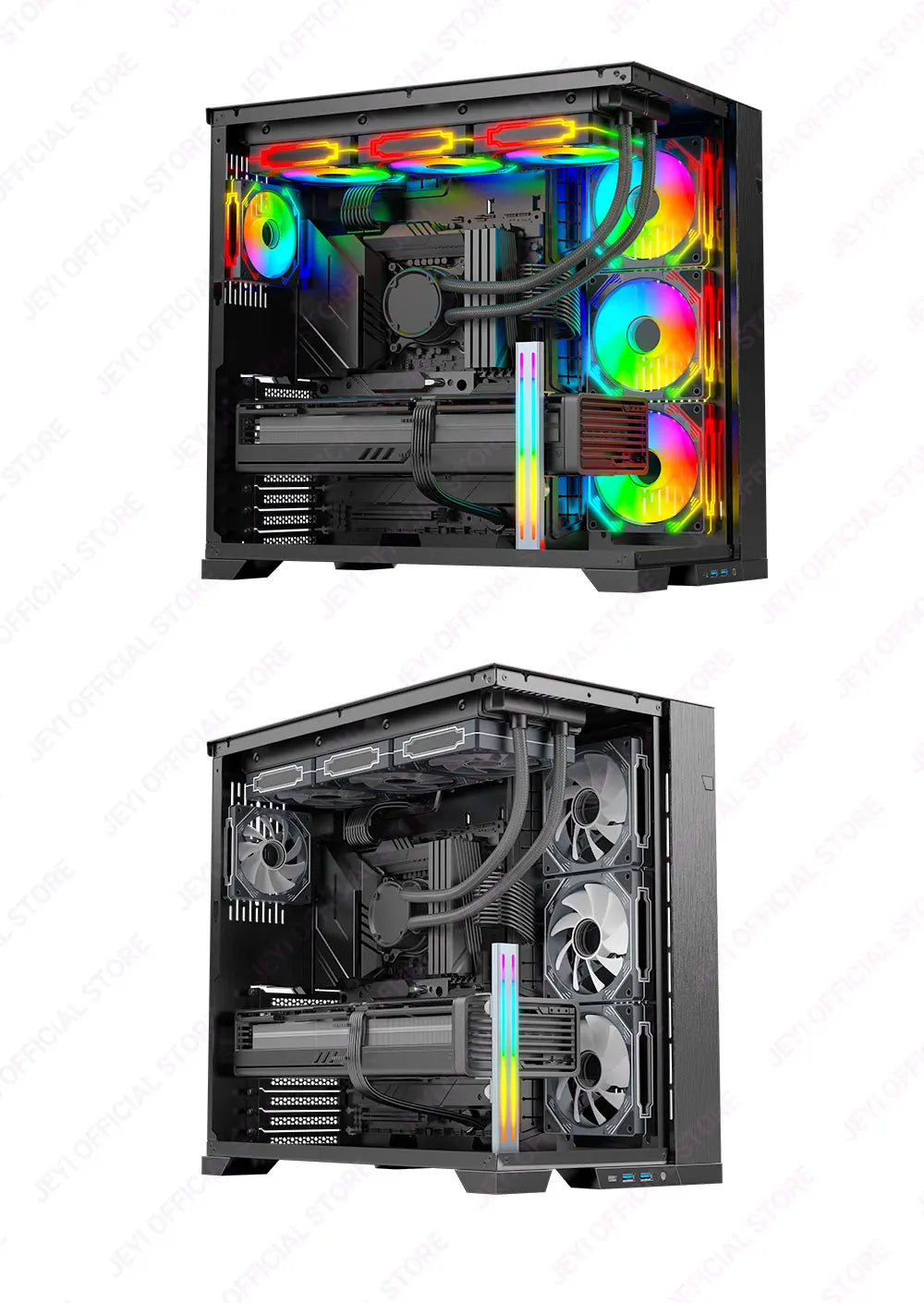 JEYI RGB GPU Graphics Card Support Bracket Aluminum Alloy Video Card Holder,  Built-in 5V ARGB SYNC Lamp, Adjustable Height
