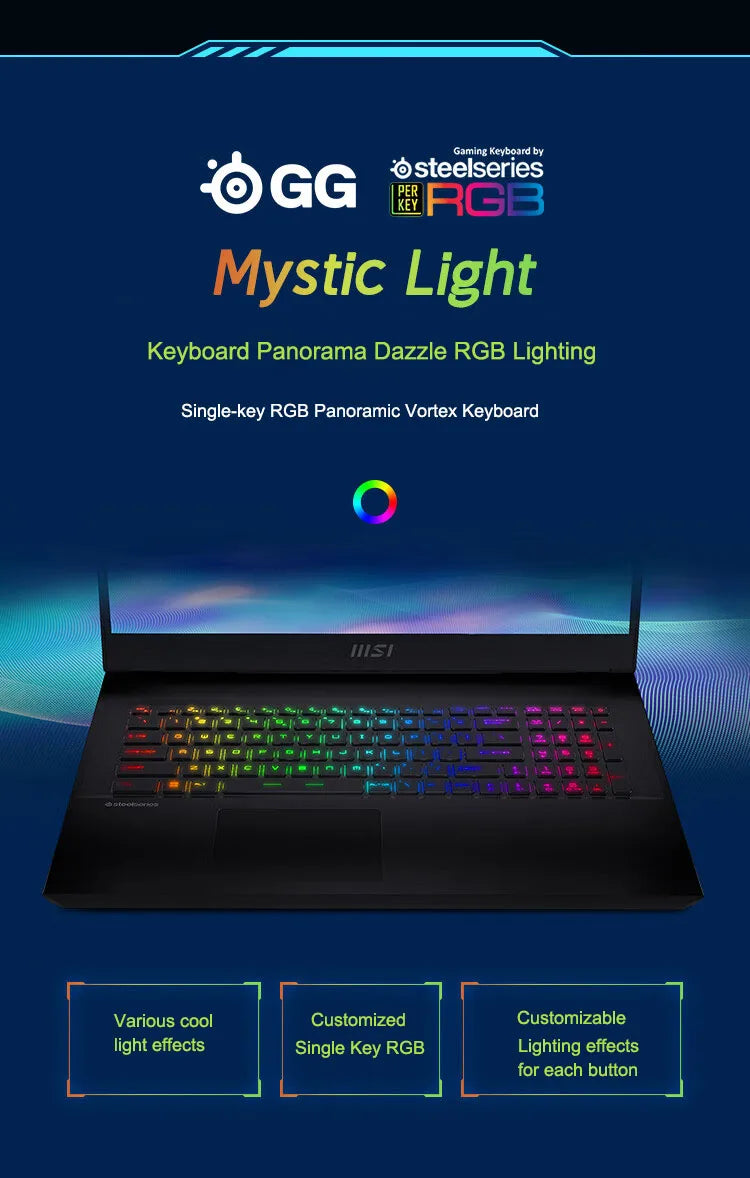 MSI Alpha 17 Gaming Laptop 17.3 Inch QHD 2.5K 240Hz IPS Screen Notebook AMD Ryzen R9-7940HX 32GB 2TB RTX4060 Gaming Computer PC
