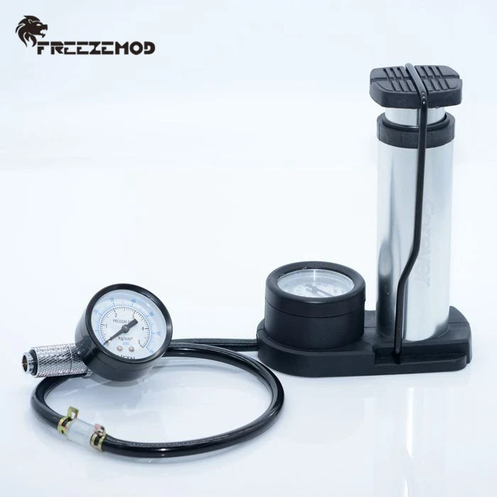 FREEZEMOD Computer Water Cooling System Air Pressure Leak Test Radiator Drain Box Dual Pressure Gauge QYCL-2P