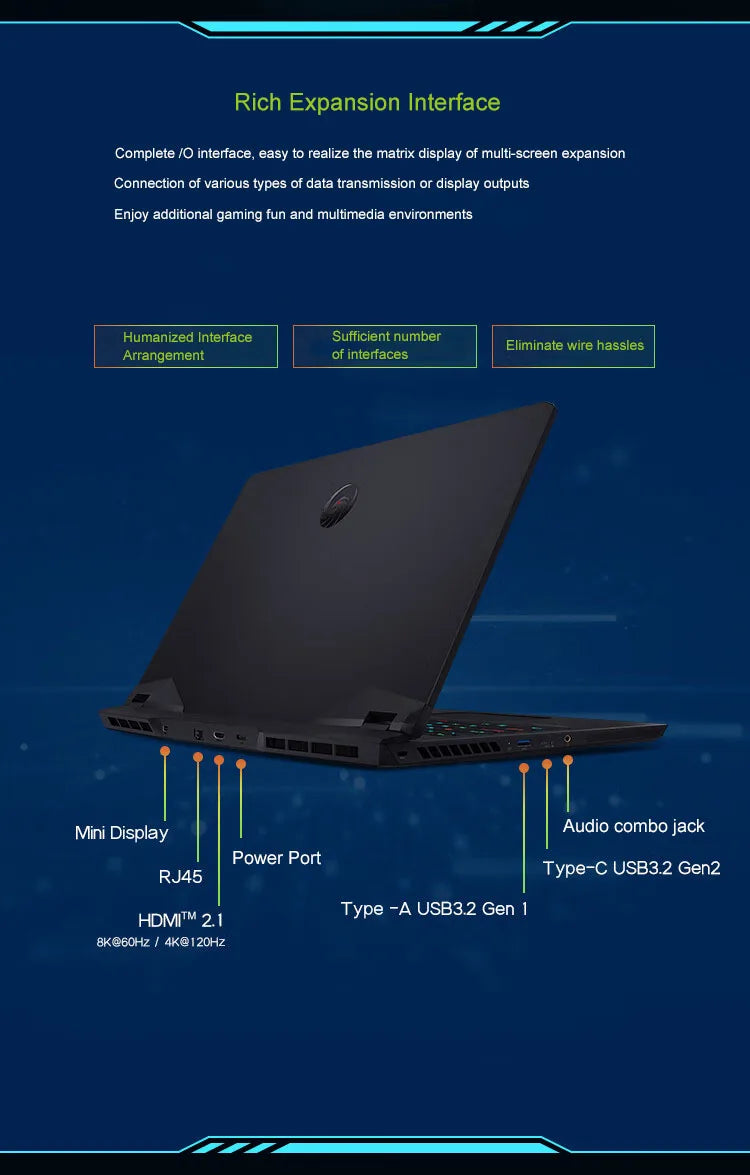 MSI Alpha 17 Gaming Laptop 17.3 Inch QHD 2.5K 240Hz IPS Screen Notebook AMD Ryzen R9-7940HX 32GB 2TB RTX4060 Gaming Computer PC