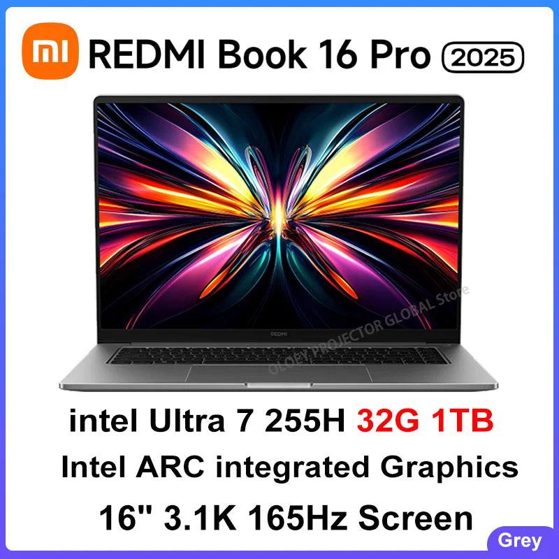 REDMI BOOK Pro 16 2025 Ultra 5 225H/Ultra 7 255H 32GB 1TB Intel Arc Graphics 16inch 3.1K 165Hz Screen