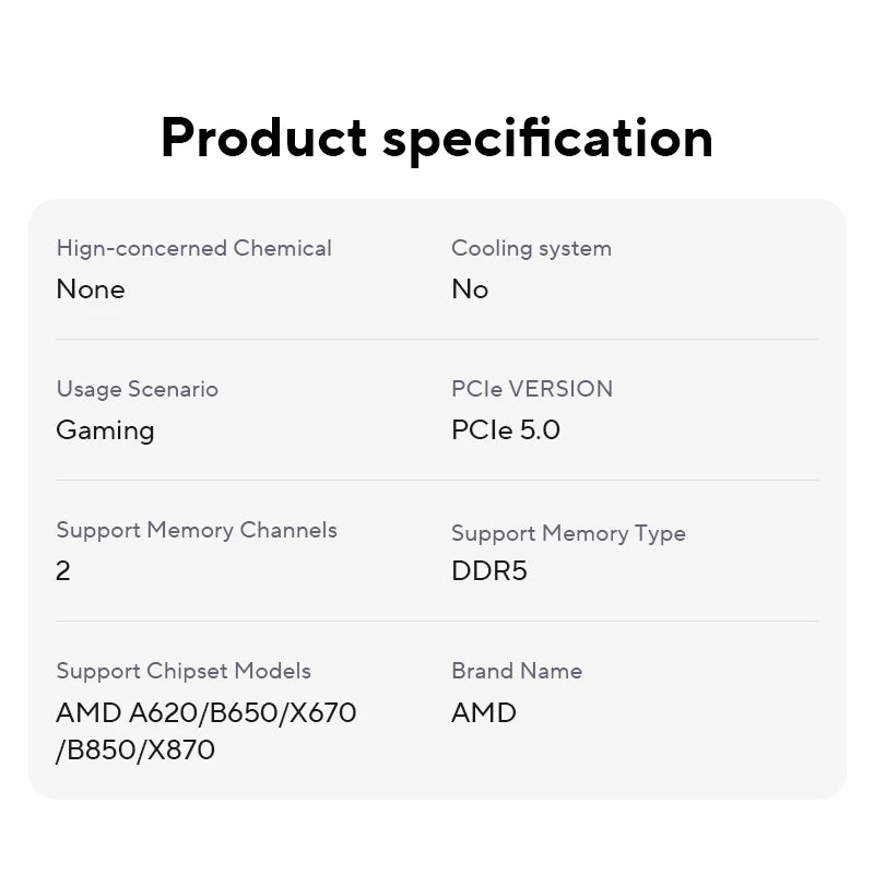 AMD Ryzen 5 9600 Brand New CPU 5.2GHz 6-Core 12-Thread 38MB Cache 4NM TDP 65W Socket AM5 Gameing Processor Without Package