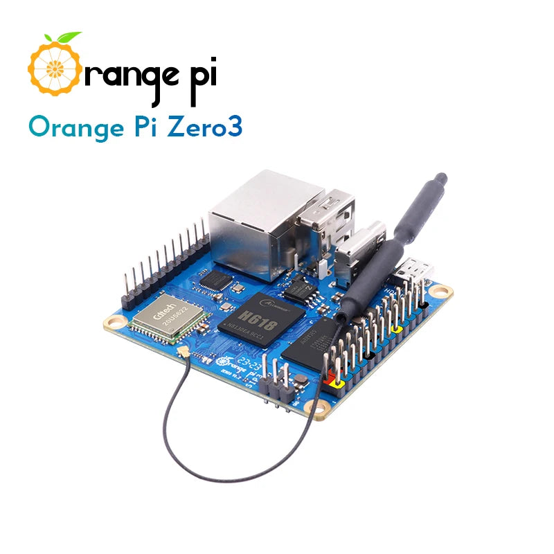 Orange Pi Zero 3 4G+Extension Board+5V3A Type-C Power Supply Mini PC DDR4 H618 WiFi5+BT5.0 Orange Pi Zero3 Single Board Computer