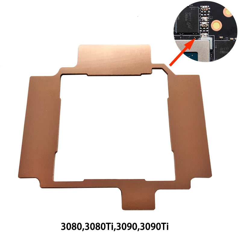 GPU RAM Copper Heat Sink For Radiator Memory Miner RTX 3060 3070 3080 3090 / 5600 5700 GPU Cooling Down 15-40 Degree Thermal Pad