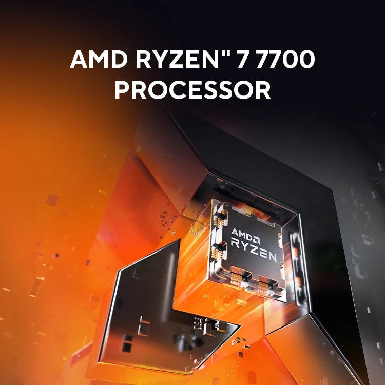 AMD Ryzen 7 7700 100% Brand New Game CPU Up to 5.3GHz 8-Core 16-Thread Socket AM5 Desktop Computer Processor for PC Gamer