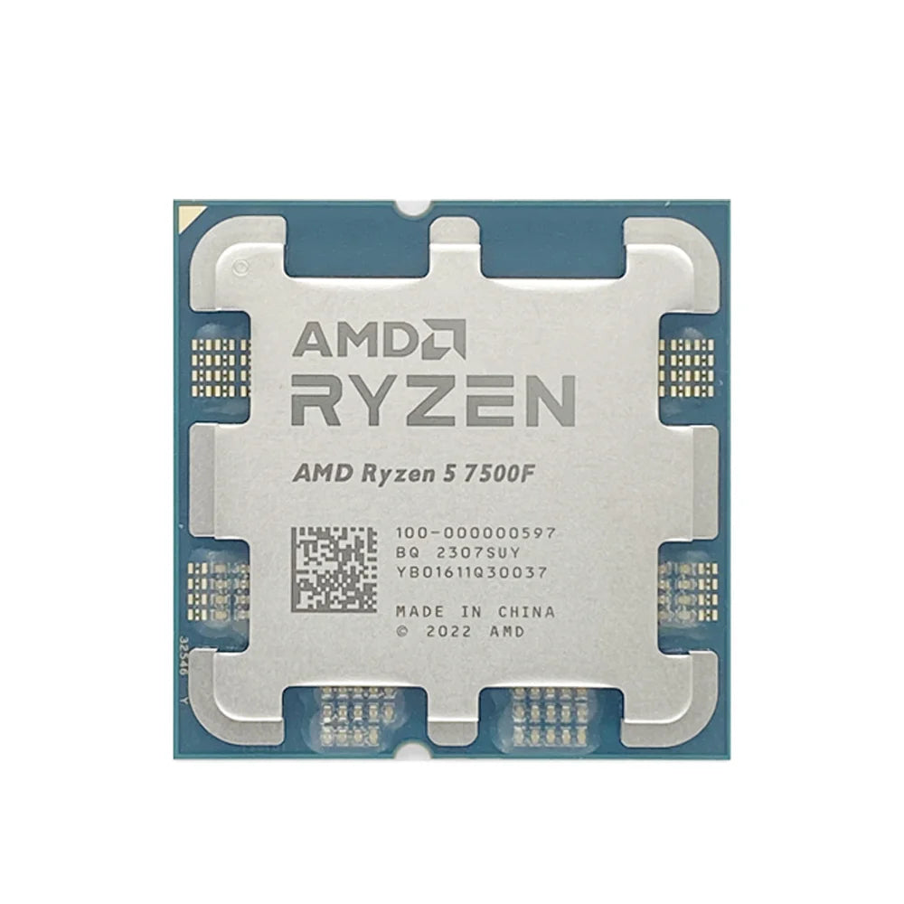 AMD Ryzen 5 7500F 6-Core 12-Thread 3.7GHz DDR5 B650 Processor L3=32M Socket AM5 5NM 65W R5 7500F New but without cooler
