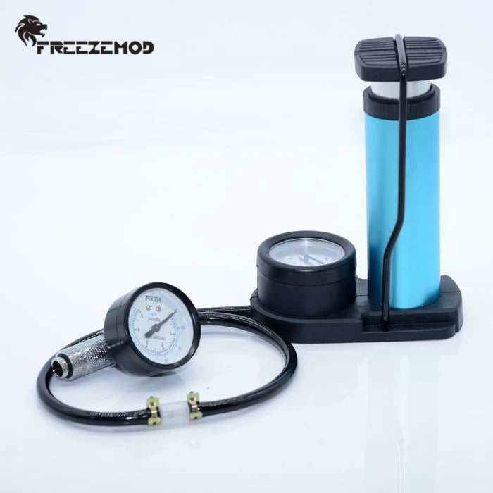FREEZEMOD Computer Water Cooling System Air Pressure Leak Test Radiator Drain Box Dual Pressure Gauge QYCL-2P