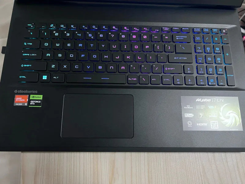 MSI Alpha 17 Gaming Laptop 17.3 Inch QHD 2.5K 240Hz IPS Screen Notebook AMD Ryzen R9-7940HX 32GB 2TB RTX4060 Gaming Computer PC