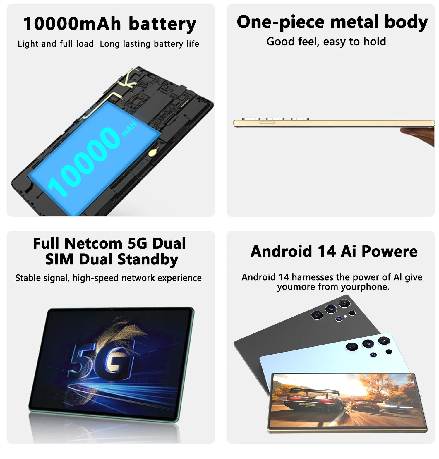 Brand New S25 Pro Tablet 10.1 inch Android 14 Snapdragon 8gen2 Global 16GB+1024GB 10000mah 5G Dual SIM WIFI HD Full Screen