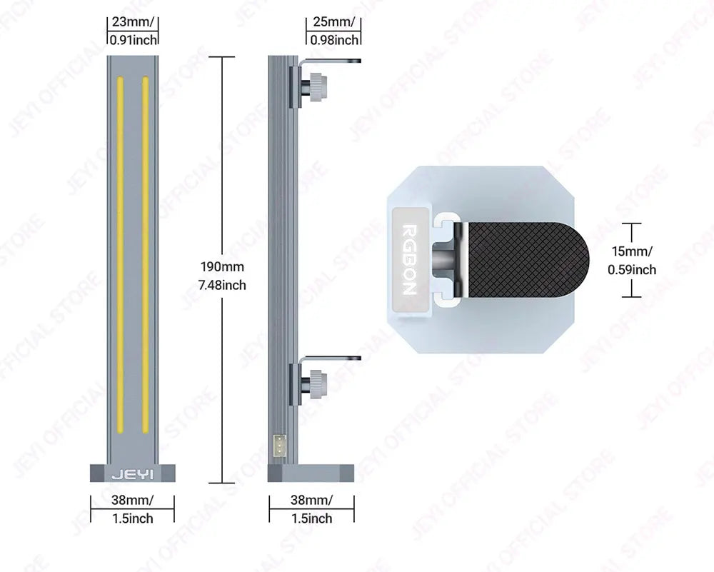 JEYI RGB GPU Graphics Card Support Bracket Aluminum Alloy Video Card Holder,  Built-in 5V ARGB SYNC Lamp, Adjustable Height