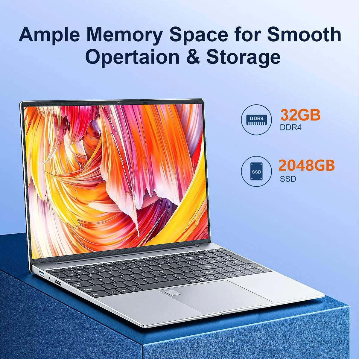 2025 Laptop 15.6 Inch 32GB Ram DDR4 2TB SSD Windows 11/10 Notebook Pc Gamer Intel N5095 Office Computer WIFI Backlit Fingerprint