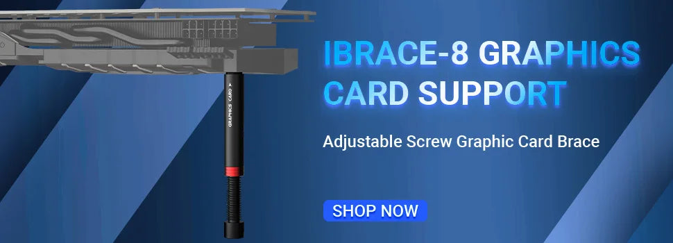 JEYI RGB GPU Graphics Card Support Bracket Aluminum Alloy Video Card Holder,  Built-in 5V ARGB SYNC Lamp, Adjustable Height