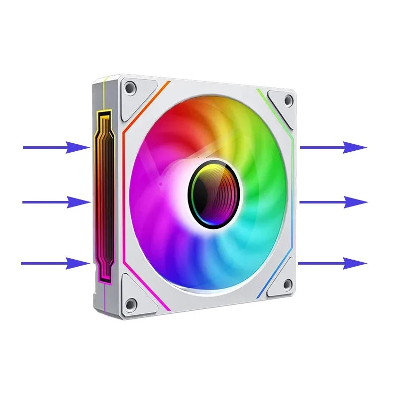 Computer Case Fan PRISM 4 PRO Mirror Cycle ARGB 120mm 4Pin PWM PC Quiet Cooling Fan Low Noise Chassis Fan