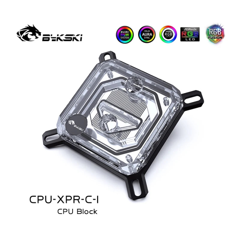Bykski CPU Block Use for INTEL LGA115X 1200 1700 2011 /AMD Ryzen 3/5/7 X470 X570 Water Cooler Radiator CPU-XPR-C-M/CPU-XPR-C-I