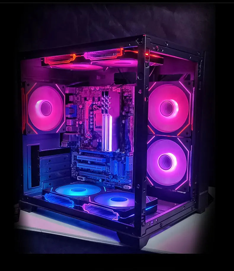 Computer Case Fan PRISM 4 PRO Mirror Cycle ARGB 120mm 4Pin PWM PC Quiet Cooling Fan Low Noise Chassis Fan