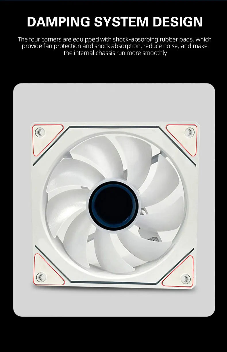 Computer Case Fan PRISM 4 PRO Mirror Cycle ARGB 120mm 4Pin PWM PC Quiet Cooling Fan Low Noise Chassis Fan