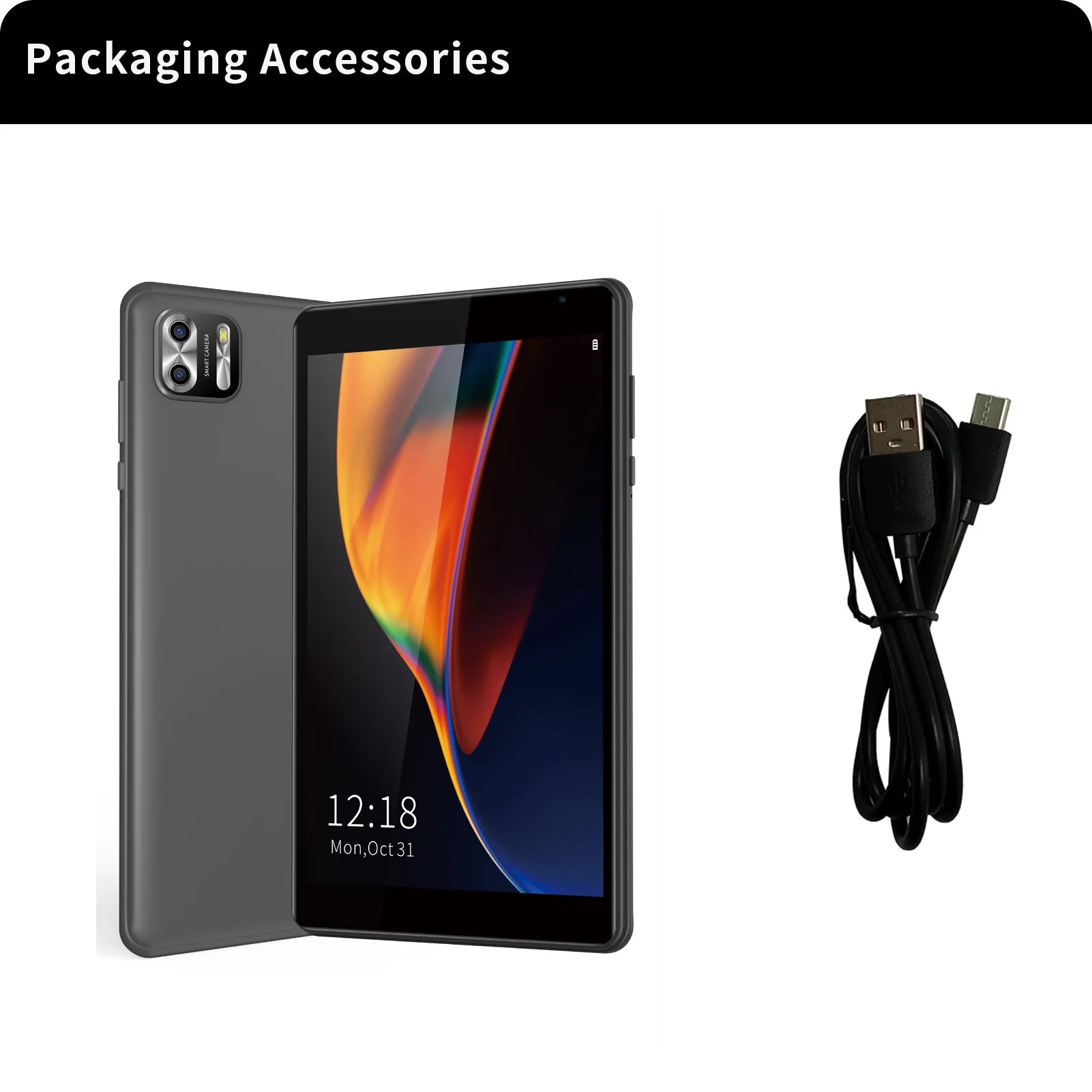 PRITOM 8 Inch tablet Android 14, Octa core, 8GB (4+4GB Virtual) RAM, 64GB ROM, 5GWi-Fi, with Protective Leather Case