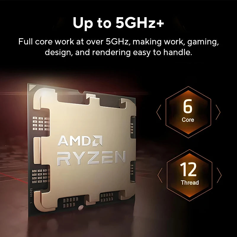 AMD RYZEN 5 7600X Brand New CPU Gaming Processor AMD R5 7600X 6-Core 12-Thread 5nm 38M Socket AM5 Without Fan PC Gamer Cache