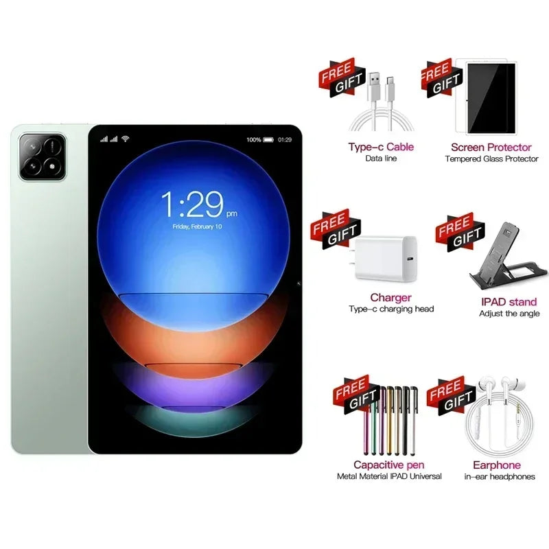 Global Version NEW Original Pad 6S Pro Tablet 11inch HD 4K Android 14 16GB+1T 20000mAh 5G Dual SIM Bluetooth WiFi GPS Tablet