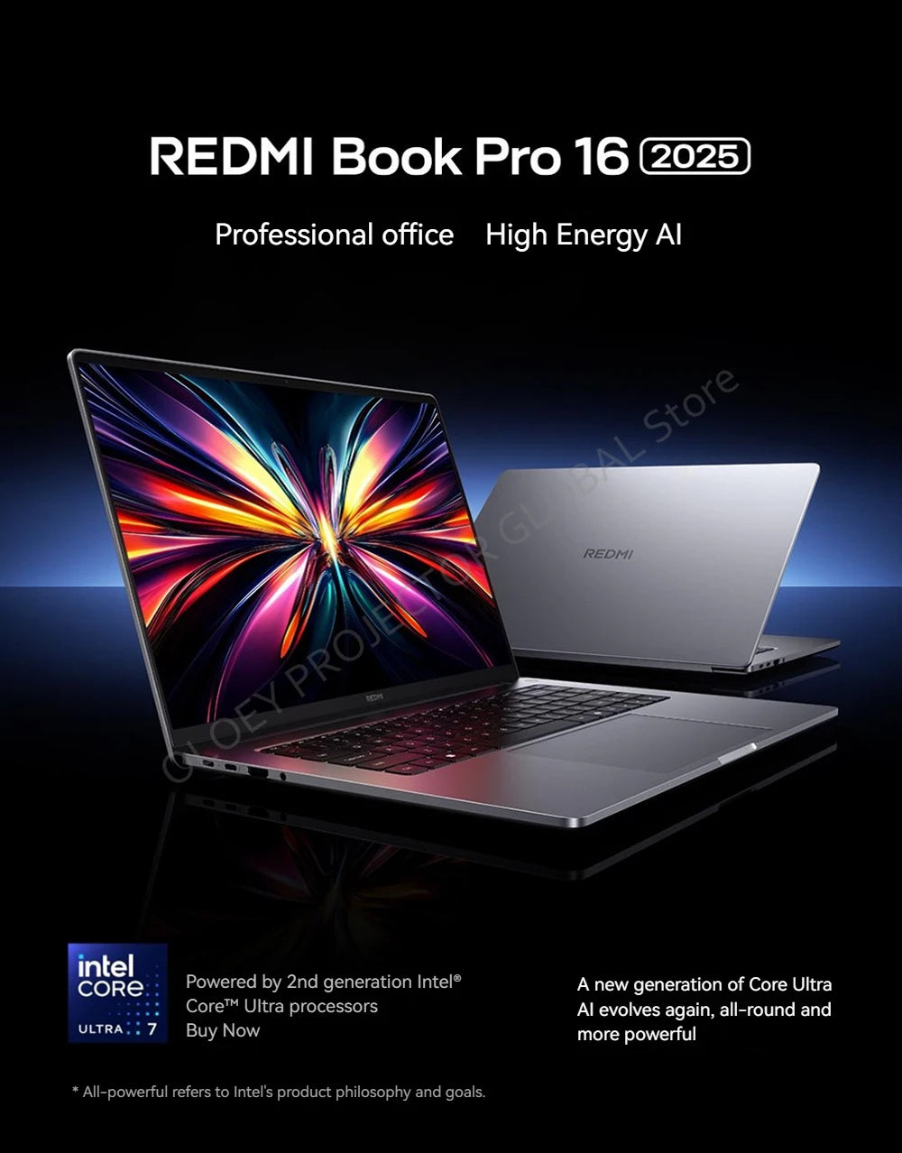 REDMI BOOK Pro 16 2025 Ultra 5 225H/Ultra 7 255H 32GB 1TB Intel Arc Graphics 16inch 3.1K 165Hz Screen