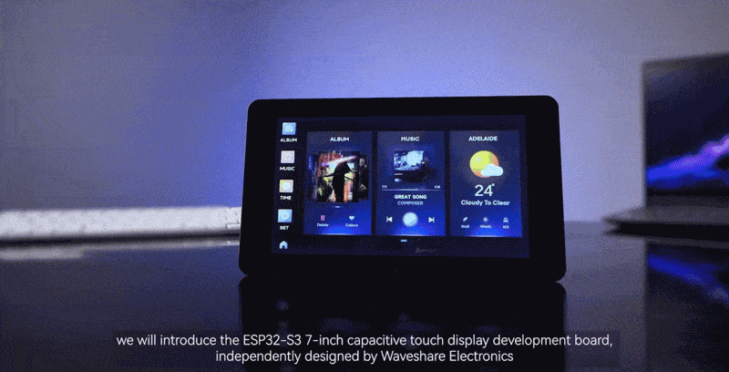 ESP32-S3 7 inch LCD 800×480 ESP32-S3-Touch-LCD-7 inch Capacitive Touch Display Development Board Supports WiFi & Bluetooth