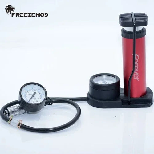 FREEZEMOD Computer Water Cooling System Air Pressure Leak Test Radiator Drain Box Dual Pressure Gauge QYCL-2P