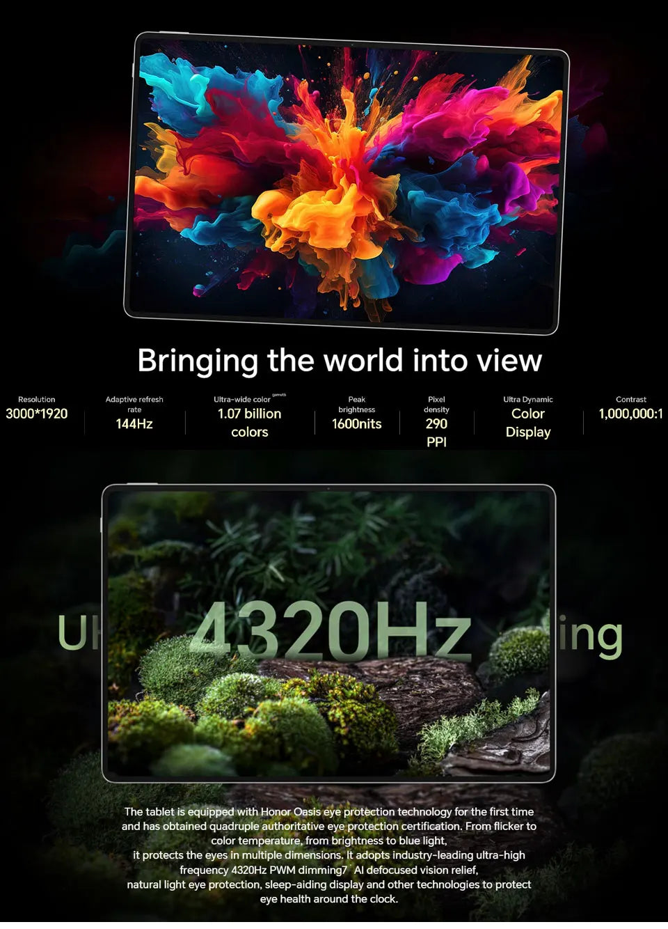 Honor MagicPad 2 12.3 inches WIFI  Snapdragon 8s Gen 3 144Hz OLED screen 10050mAh battery