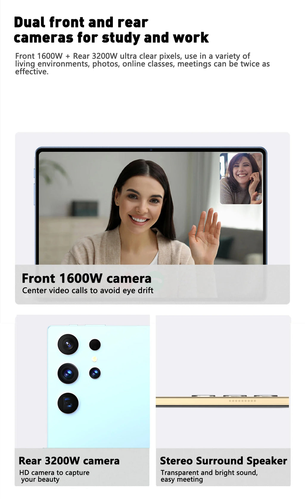 Brand New S25 Pro Tablet 10.1 inch Android 14 Snapdragon 8gen2 Global 16GB+1024GB 10000mah 5G Dual SIM WIFI HD Full Screen
