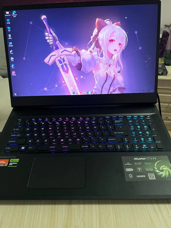 MSI Alpha 17 Gaming Laptop 17.3 Inch QHD 2.5K 240Hz IPS Screen Notebook AMD Ryzen R9-7940HX 32GB 2TB RTX4060 Gaming Computer PC