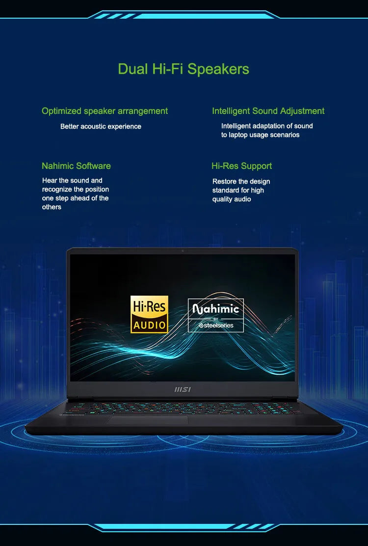 MSI Alpha 17 Gaming Laptop 17.3 Inch QHD 2.5K 240Hz IPS Screen Notebook AMD Ryzen R9-7940HX 32GB 2TB RTX4060 Gaming Computer PC